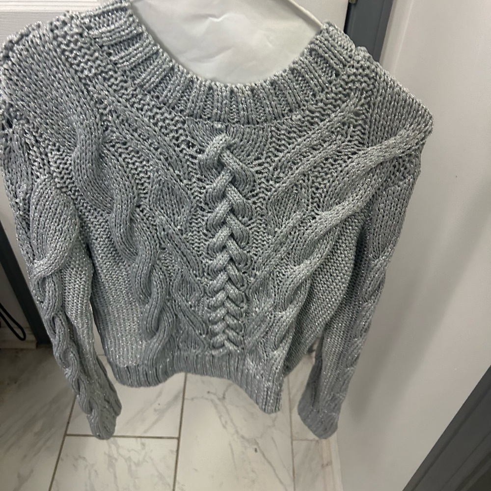NWOT MNG silver sweater.
